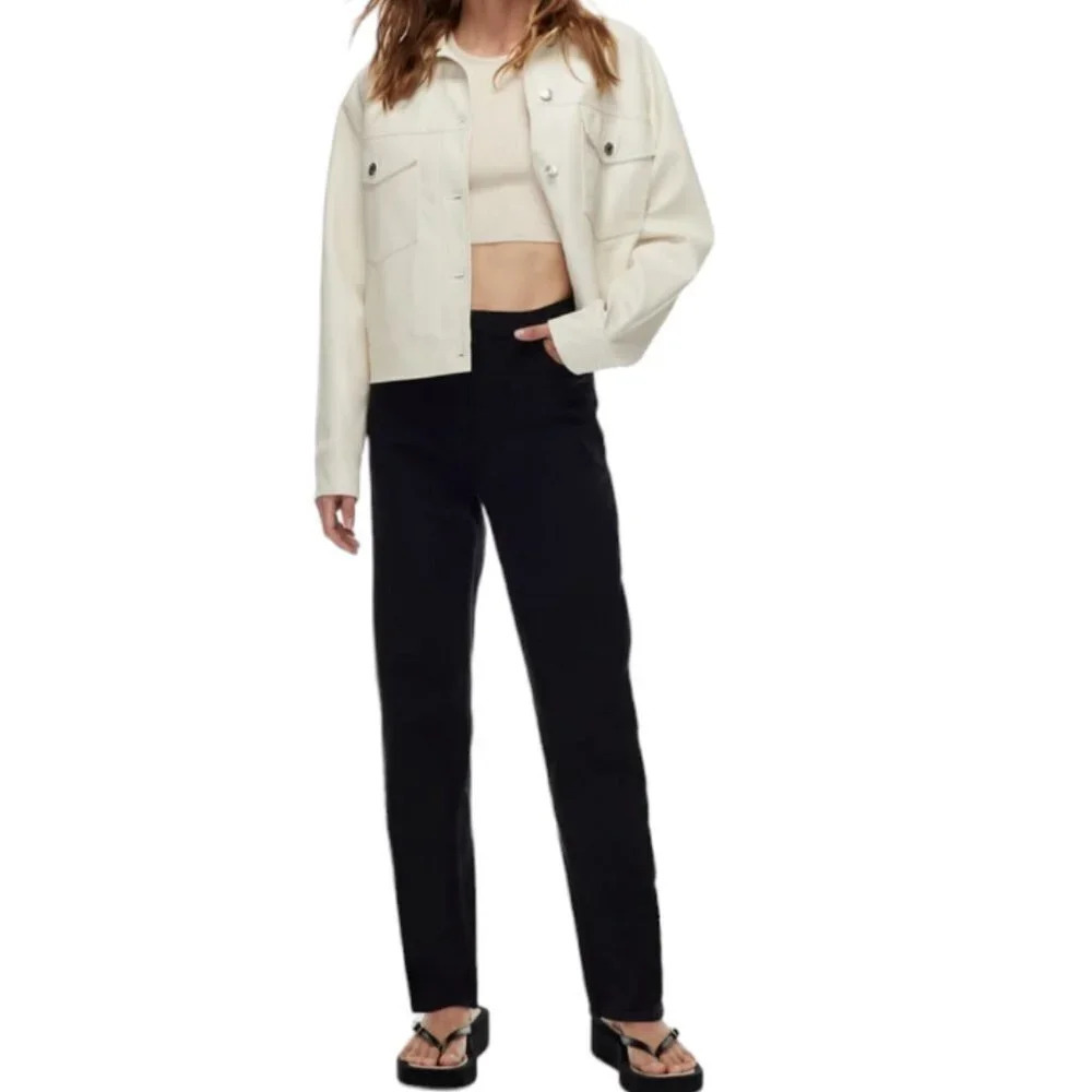 Aritzia Wilfred Free Melina Cotton Twill Pants Black Size 4